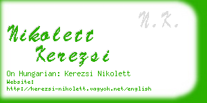 nikolett kerezsi business card